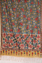 Load image into Gallery viewer, Natural Dye Hand-Painted Kalamkari Cotton X Silk Stole
