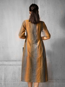 Handwoven Safe Dye Ikat 'QURI' Long Dress