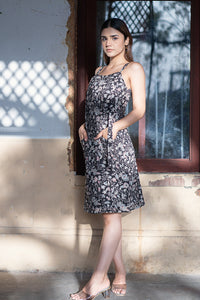 Natural Dyed Hand Painted Batik 'SANE' Strappy Dress