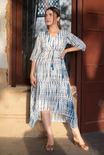 Load image into Gallery viewer, Natural Dyed Shibori 'ETHEREAL' Long Dress