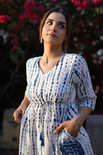 Load image into Gallery viewer, Natural Dyed Shibori 'ETHEREAL' Long Dress