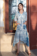 Load image into Gallery viewer, Natural Dyed Shibori 'ETHEREAL' Long Dress