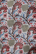 Load image into Gallery viewer, Natural Dye Block Print Mulberry Silk Fabric
