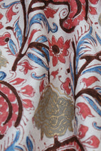 Load image into Gallery viewer, Natural Dye Block Print Mulberry Silk Fabric