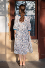 Load image into Gallery viewer, Natural Dyed Hand Block Printed &#39;EXQUISITE&#39; Gathered Dress