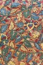 Load image into Gallery viewer, Natural Dye Hand-Painted Kalamkari Tussar Silk Fabric