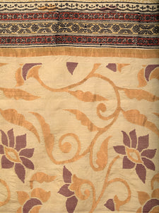 Natural Dye Block Print Uppada Silk Sari