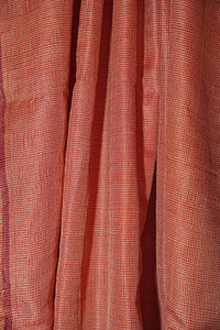 Hand Woven Tussar Silk With Special Weave Natural Dye Saree