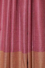 Load image into Gallery viewer, Hand Woven Tussar Silk With Special Weave Natural Dye Saree.