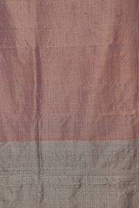 Hand Woven Tussar Silk With Special Weave Natural Dye Saree