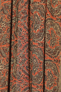 Hand Woven Chiffon Silk With Block Printed Natural Dye Saree