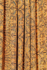Hand Woven Cotton x Silk With  Pure Jari Border Block Printed With Natural Dye Saree