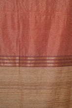 Load image into Gallery viewer, Hand Woven Tussar Silk With Special Weave Natural Dye Saree