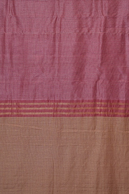 Hand Woven Tussar Silk With Special Weave Natural Dye Saree.
