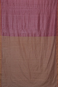 Hand Woven Tussar Silk With Special Weave Natural Dye Saree.