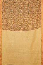 Load image into Gallery viewer, Hand Woven Cotton x Silk With  Pure Jari Border Block Printed With Natural Dye Saree