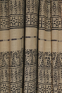 Hand Woven Cotton With Special Weave With Natural Dye Block Printed Saree