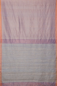 Hand Woven Tussar Silk With Special Weave Natural Dye Saree