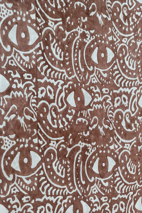 Natural Dye Block Print Cotton Fabric