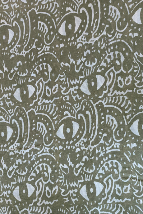 Natural Dye Block Print Cotton Fabric