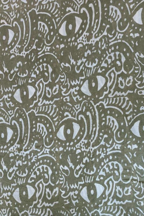 Natural Dye Block Print Cotton Fabric