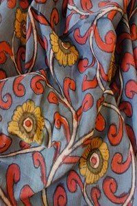 Natural Dye Hand-Painted Kalamkari Cotton Fabric