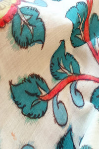 Natural Dye Hand-Painted Kalamkari Cotton Fabric