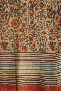 Natural Dye Block Print cotton Stole