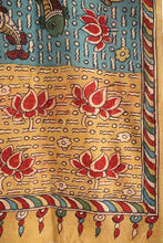 Load image into Gallery viewer, Natural Dye Hand-Painted Kalamkari Cotton X Silk Stole
