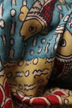 Load image into Gallery viewer, Natural Dye Hand-Painted Kalamkari Cotton X Silk Stole
