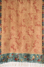 Load image into Gallery viewer, Natural Dye Hand-Painted Kalamkari Silk Stole