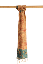 Load image into Gallery viewer, Natural Dye Hand-Painted Kalamkari Silk Stole