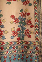 Load image into Gallery viewer, Natural Dye Hand-Painted Kalamkari Tussar Dupatta