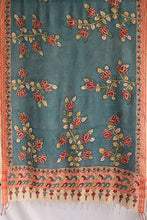 Load image into Gallery viewer, Natural Dye Hand-Painted Kalamkari Tussar Dupatta