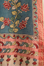 Load image into Gallery viewer, Natural Dye Hand-Painted Kalamkari Tussar Dupatta