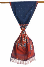 Load image into Gallery viewer, Hand Woven Natural Dye 'LOOMLY' Ikat Cotton Stole