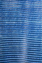 Load image into Gallery viewer, Hand Woven Natural Dye 'NAVY GILDING' Block-Painted silk  Saree