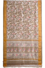 Load image into Gallery viewer, Hand Woven Natural Dye 'WAX-ETCH' Hand-Painted Batik  Mulberry silk  Saree