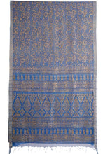 Load image into Gallery viewer, Hand Woven Natural Dye 'NILA' Block-Painted silk  Saree
