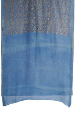 Load image into Gallery viewer, Hand Woven Natural Dye 'NILA' Block-Painted silk  Saree