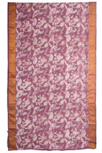 Load image into Gallery viewer, Hand Woven Natural Dye 'WAX-WRITING' Hand-Painted Batik  Mulberry silk  Saree