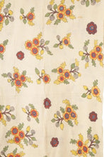 Load image into Gallery viewer, Hand Woven Natural Dye 'PEN &amp; PETAL' Hand-Painted Kalamkari Cotton Fabric.