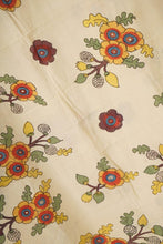 Load image into Gallery viewer, Hand Woven Natural Dye 'PEN &amp; PETAL' Hand-Painted Kalamkari Cotton Fabric.
