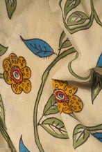 Load image into Gallery viewer, Hand Woven Natural Dye 'KALA-PURE' Hand-Painted Kalamkari Cotton Fabric.