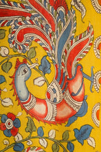 Load image into Gallery viewer, Hand Woven Natural Dye 'PLANET-FLORA' Hand-Painted Kalamkari Cotton Fabric