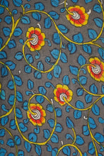 Load image into Gallery viewer, Hand Woven Natural Dye 'EARTHHUE' Hand-Painted Kalamkari Silk x Cotton Fabric