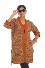 Load image into Gallery viewer, Creative Bee 'STARLET' Hand-woven Natural Dye Block Printed Jacket.