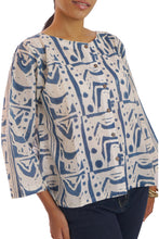 Load image into Gallery viewer, Creative Bee Handwoven Natural Dye 'CHISELED' Block Printed Women Top.