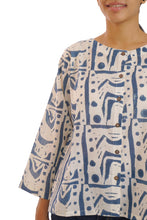 Load image into Gallery viewer, Creative Bee Handwoven Natural Dye 'CHISELED' Block Printed Women Top.