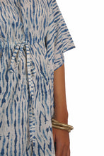 Load image into Gallery viewer, Creative Bee 'BLUEY' Natural dye, Shibori short kaftan.